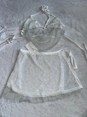 Outcast Clothing Addie Top & Addie Skirt White Skirt Festival Set thumbnail 4