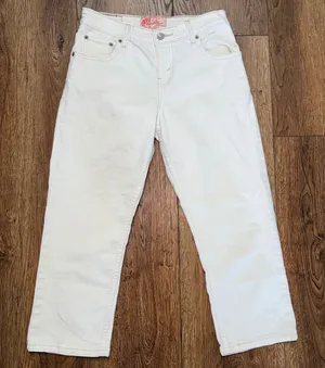 Levi Strauss Signature White Straight Leg Jeans Size 4 28x22 Denim y2k cotton thumbnail 1