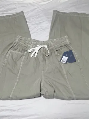 NWT 100% Cotton A New Day Sage Green Wide Leg Pants Size M thumbnail 4