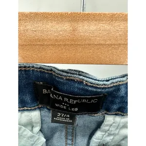 Banana Republic‎ Factory Wide Leg Denim Jeans Flare Blue Womens 27/4 BJ11 thumbnail 5