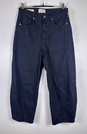 Universal Thread Women Black High‎ Rise Easy Barrel Jeans Size 6 Cotton Denim thumbnail 1