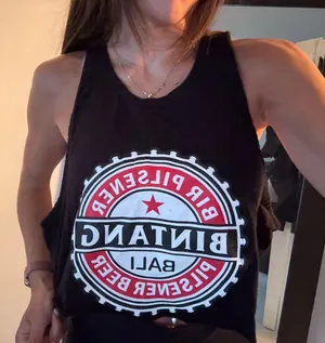 Bali Bintang Cropped Tank Black Size XL thumbnail 1