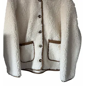 J Crew Faux Sherpa Barn Jacket Ivory Women's Size Large‎ thumbnail 5