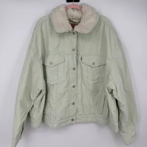 Levi's Trendy Plus Size Faux-Sherpa Baby Baggy Trucker Jacket Sz 3X thumbnail 2