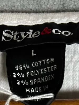 Style & Co V-Neck‎ Cap Sleeve Top Boho Size Large with beads thumbnail 2