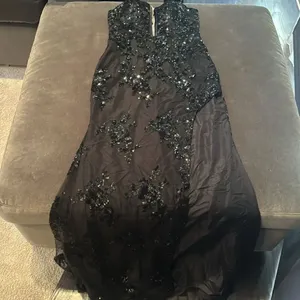 Women’s Black MermaidFit Sequins Party Prom Formal Dress LaceUp Back Size 4 thumbnail 11