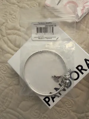 NIB Pandora bracelet with A charm thumbnail 3