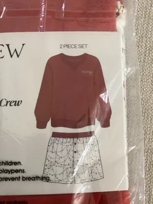 HONEYDEW Sugar Sweetheart Long Sleeve Shortie Set, Red MEDIUM, NEW tags thumbnail 6