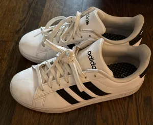 Adidas Classic White and Black Shoes thumbnail 1