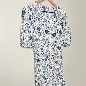 NWT Faherty Sorrento Print Dreamer Floral Maxi Dress Blue White Women’s Size XXS thumbnail 6