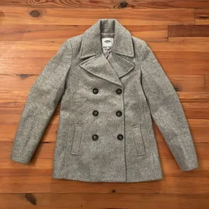Old Navy Women’s Peacoat XS Gray Double Breasted Winter Jacket Coat thumbnail 3