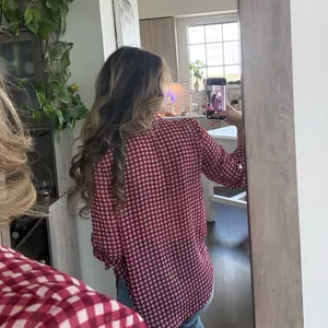 American Rag Burgundy Checkered Button Down Shirt (Size Small) thumbnail 4