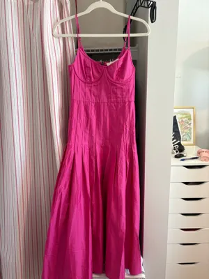 The GREAT. NWT pink/fuchsia formal maxi dress thumbnail 3