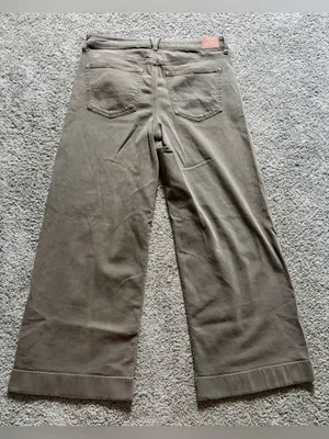 American Eagle Low Rise Baggy Wide Leg Green Pants Jeans Womens Size 12 Stretch thumbnail 11