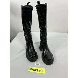 Womans New Teaieui Knee High Fashion Platform Riding Boots 8.5 Black Lug Heel thumbnail 3