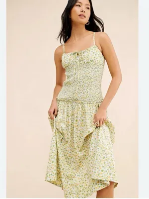 Free People Lavender Daze Days Midi Smocked Dress thumbnail 13