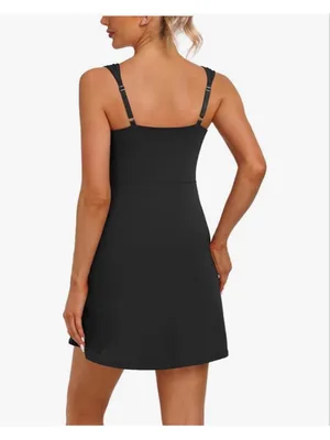 NEW Active Tennis Dress Built in Shorts Adjustable Straps Athletic S thumbnail 2