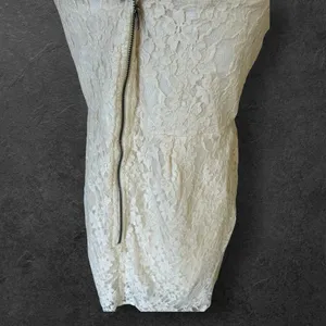 Free People Cream Strapless Lace Mini Dress size 12 Feminine Romantic Coquette thumbnail 5