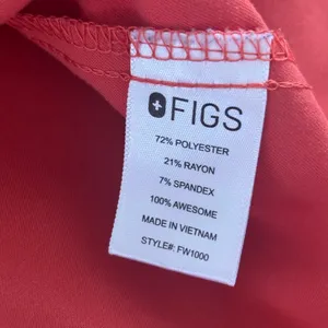 FIGS Scrub Top XXS Red Casma V-Neck Technical‎ Collection FW1000 thumbnail 7