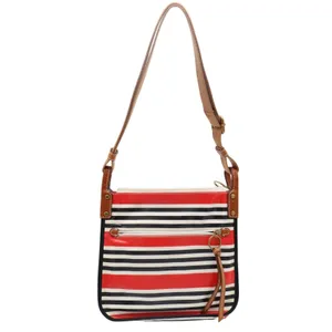 Fossil Keyper Womens Handbag Multicolor Striped Adjustable Strap Crossbody Bag thumbnail 9