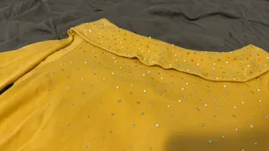 Yellow y2K Sparkly Top  thumbnail 4