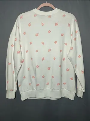 Vintage 80s Jantzen Floral Patchwork Pocket Sweatshirt XL ~ Excellent Condition thumbnail 4