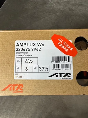 Women’s Lowa Amplux WS All Terrain Running Shoes Sneakers Size 6 Black Melon NEW thumbnail 11