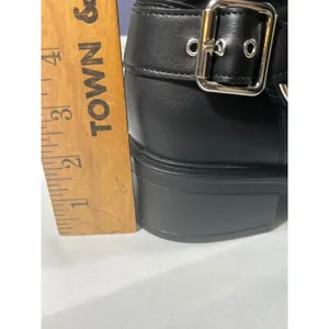 Universal Threads Conner Faux Leather Buckle Moto Boots Memory Foam Black Sz 9 thumbnail 10