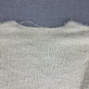 Kimchi Blue Sweater Womens Small White Acrylic Polyamide V Neck‎ Fuzzy Pullover thumbnail 9