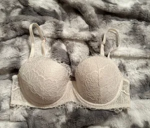 victoria’s secret white lace bra thumbnail 1