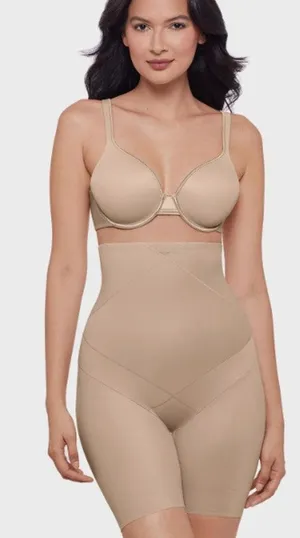 Miraclesuit Beige High Waist Tummy Tuck Thigh Slimmer Shapewear Small thumbnail 1
