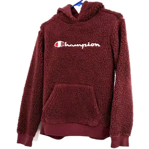Champion authentic‎ athletic wear size XL hoodie sweatshirt sherpa purple thumbnail 1