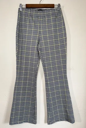 Abercrombie & Fitch Plaid Houndstooth Flare Pants S thumbnail 1