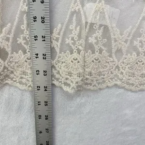 Haute Society coverup Womens S Beige Lace Sheer Open Drape Top mesh -‎ flaw thumbnail 8