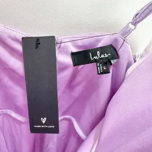 Lulus Unforgettable Poise Lilac Tulle Bustier Tiered Maxi Dress Formal Large NWT thumbnail 8