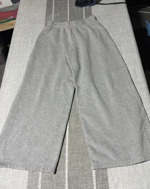 Womens Gray Wide Leg Sweatpants Elastic Waist‎ Lounge Pants small/med thumbnail 1