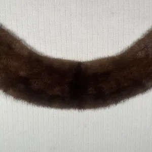 Vintage Brown Fur Stole Shawl Wrap Scarf Satin Lined Formal thumbnail 6