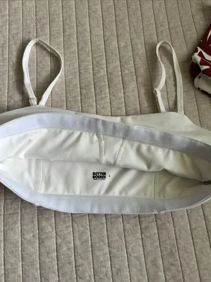 Better bodies, bandeau sport bra white large thumbnail 4