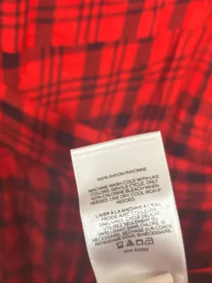 Express red and black plaid wrap style dress size small thumbnail 6