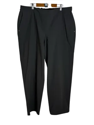 Lafayette 148 Pull On Straight Leg Pants Brown XL Stretch Waist Pockets thumbnail 2