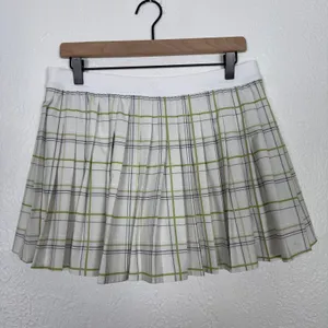Lululemon High Rise Pleated Tennis Skirt Match Plaid Mini White Multi Size 12 thumbnail 4