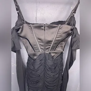 House of CB FREYJA Black Gathered Corset Dress Size XS Plus Cup thumbnail 5