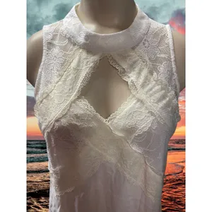 NWOT Miami Women's Size Small White Stretch Sweetheart Mini Dress White Lined thumbnail 2