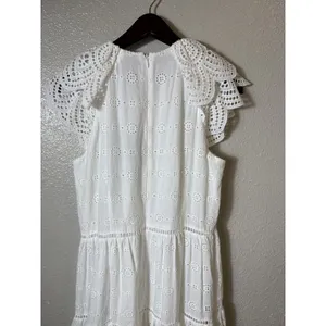 NWT Antonio Melani White Eyelet Midi Summer Dress in Size‎ 6. thumbnail 7