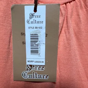 Free Culture Orange Studded Sequin Ruched Tank‎ Top Smocked Hem NWT Womens Small thumbnail 2
