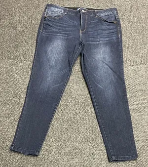 Democracy Dark Blue Skinny Jeans Ab Solution womens size 14 Plus high rise thumbnail 1