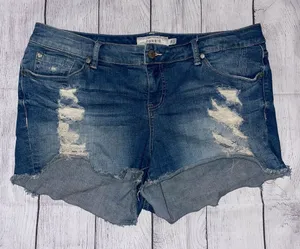 Torrid Distressed Blue Jean Shorts thumbnail 1
