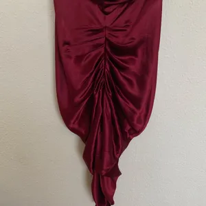 HOUSE OF CB 'Nera' Wine red Satin Draped Corset‎ Dress /Size L NWOT thumbnail 7