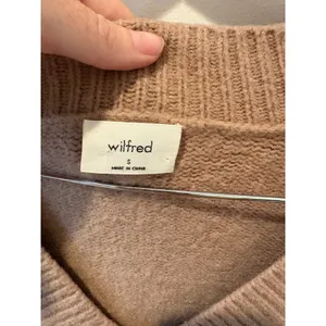 Wilfred Aritzia Brown V-Neck Wool Cashmere Blend Midi Sweater Dress Small thumbnail 2