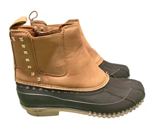Steve Madden Size 6 Faux Leather Rubber Upper Rain Duck Boots thumbnail 1